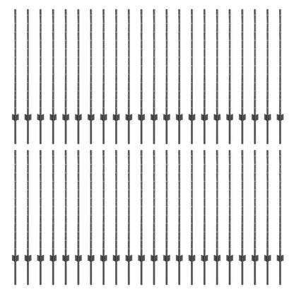 Hekpalen 88 stks U-kanaal Grijs 160 cm Staal