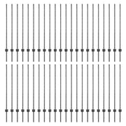 Afrasteringspaal 160 cm staal grijs 44 stuks