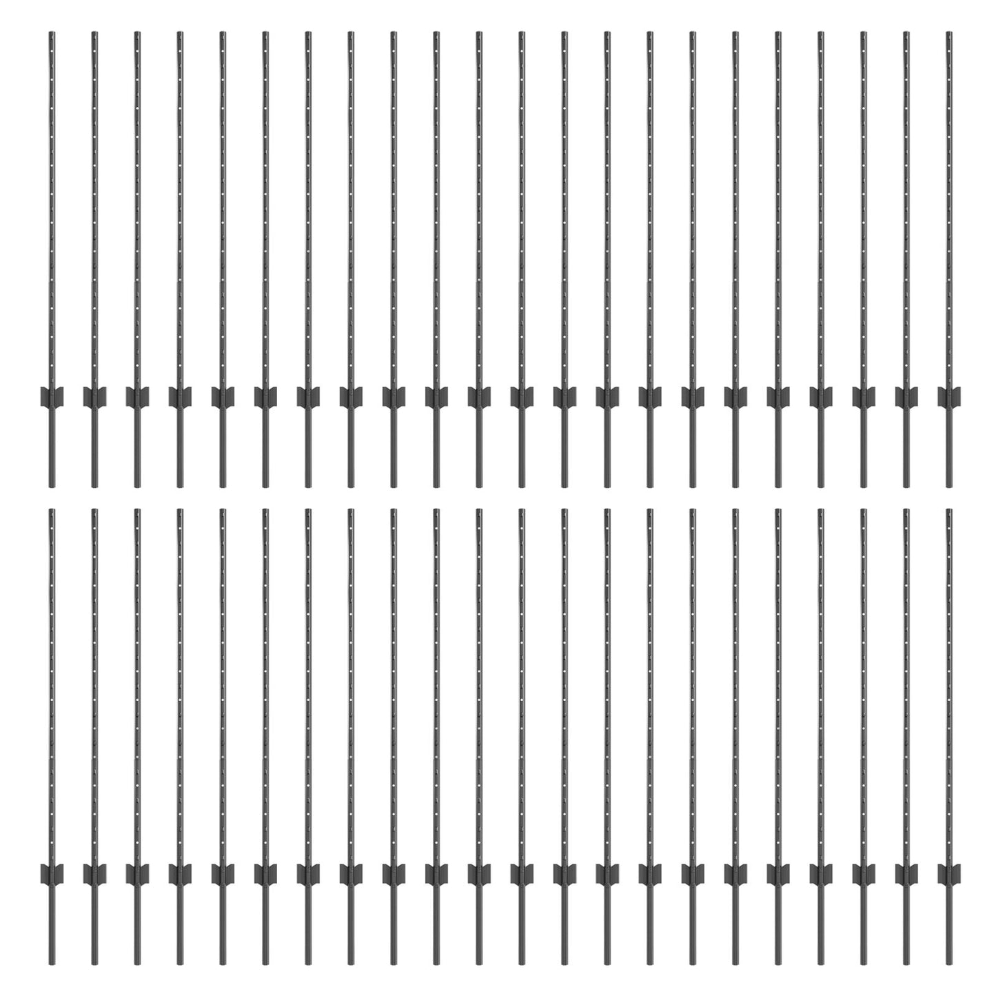 Hekpalen 88 stks U-kanaal Grijs 160 cm Staal