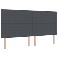 Hoofdbord Effen Ontwerp Korte Stof Donkergrijs 200 cm Hoog hoofdbord
