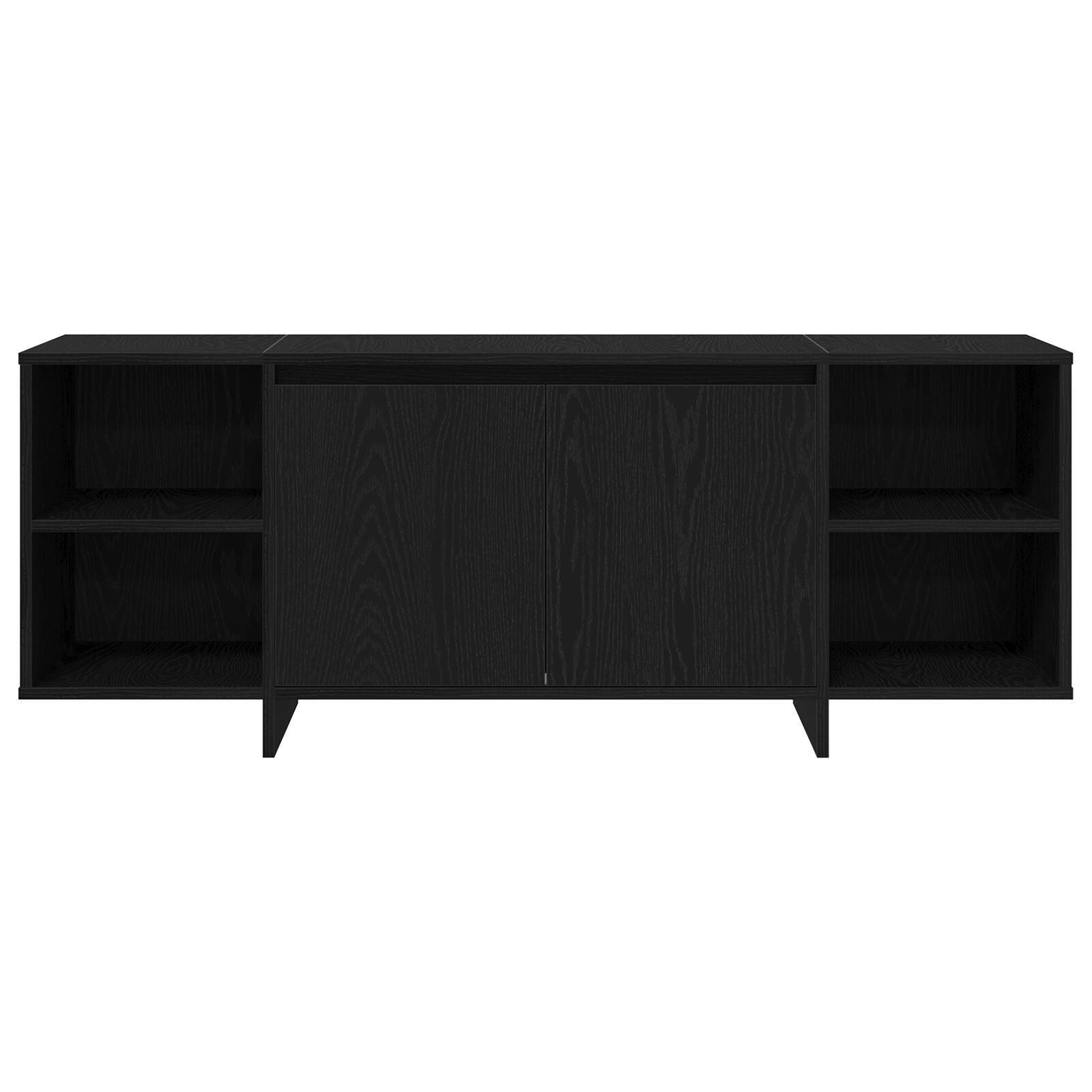 Tv-Meubel - - 120X30X40.5 Cm - Gemaakt Van Geengineerd Hout Zwart eiken