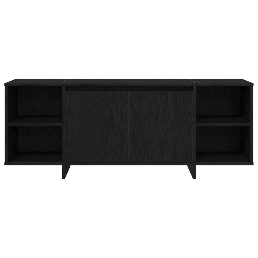 Tv-Meubel - - 120X30X40.5 Cm - Gemaakt Van Geengineerd Hout Zwart eiken
