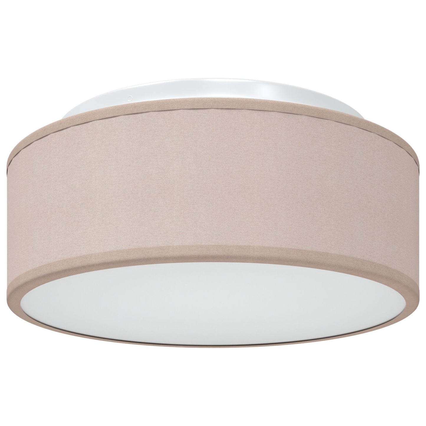 Plafondlamp Inbouw 30 Cm Stof E27 Ø30 x 13,5 cm taupe zonder stervormige lampenkap