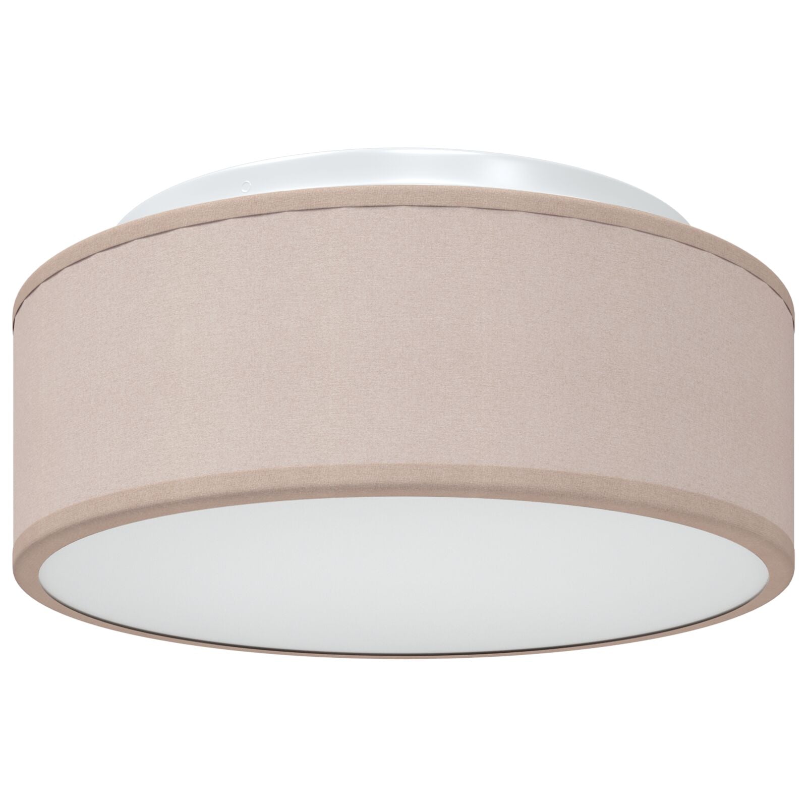 Plafondlamp Inbouw 30 Cm Stof E27 Ø30 x 13,5 cm taupe zonder stervormige lampenkap