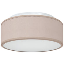 Plafondlamp Inbouw 30 Cm Stof E27 Ø30 x 13,5 cm taupe zonder stervormige lampenkap