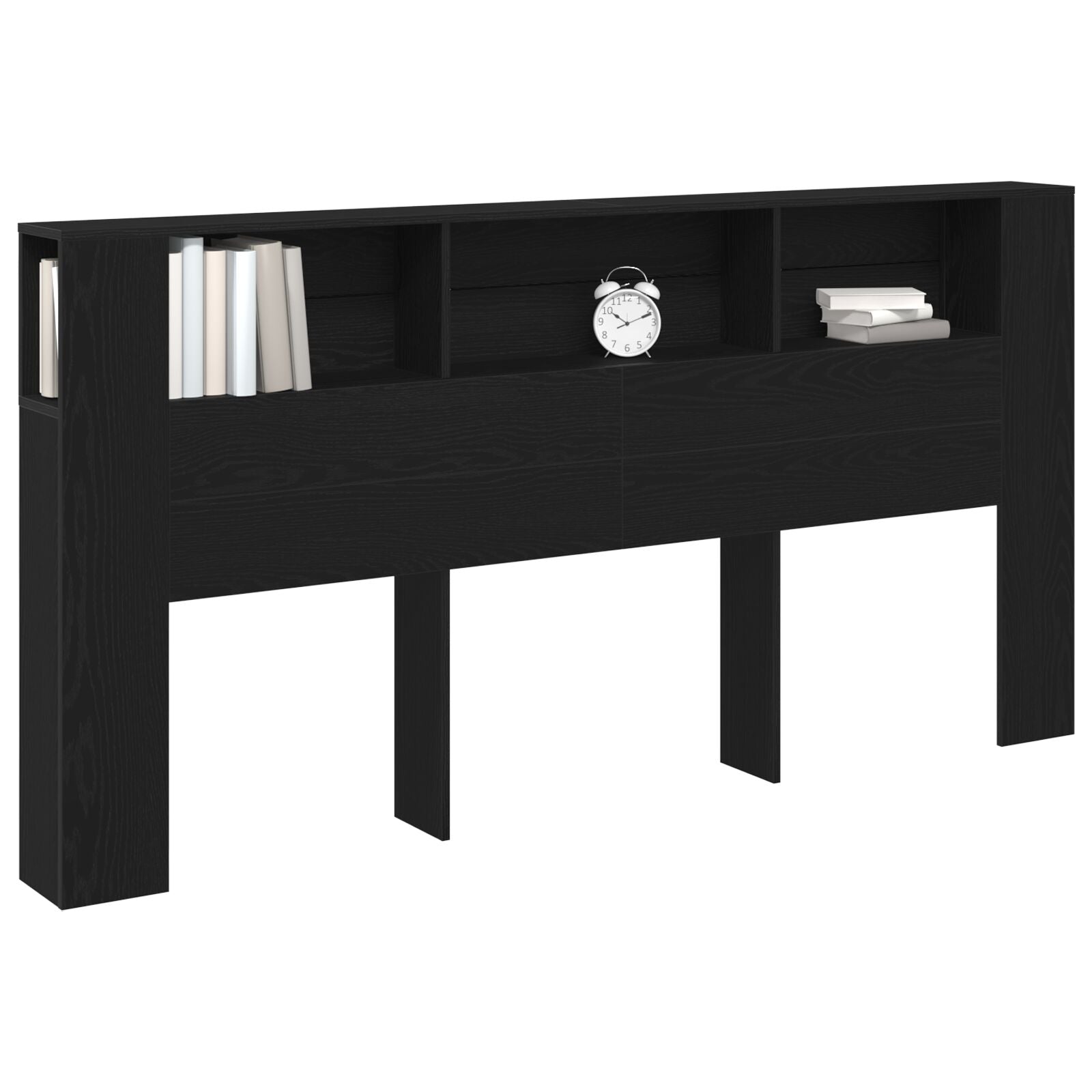 Hoofdeinde Kast 200X18,5X104,5 Cm Zwart eiken
