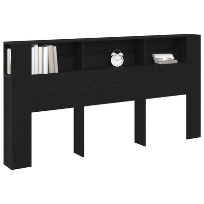 Hoofdeinde Kast 200X18,5X104,5 Cm Zwart eiken
