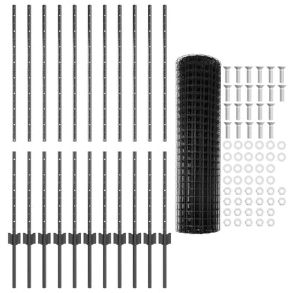 Euro Hek Met 22 U-Palen Grijs 1.2X25 M Staal