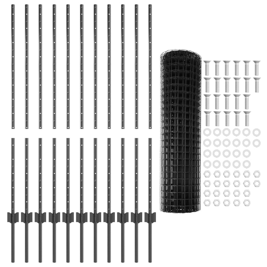 Euro Hek Met 22 U-Palen Grijs 1.2X25 M Staal