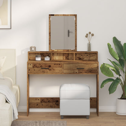 Kaptafel Met Lades 100 x 41 x 140 cm Oud hout