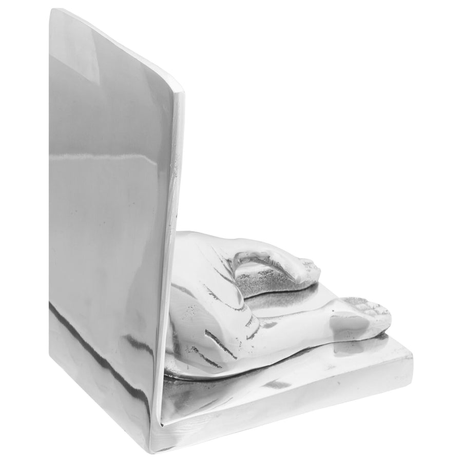 Boeksteunen 2 Stuks Zilver 12X15X18 Cm Aluminium Hond