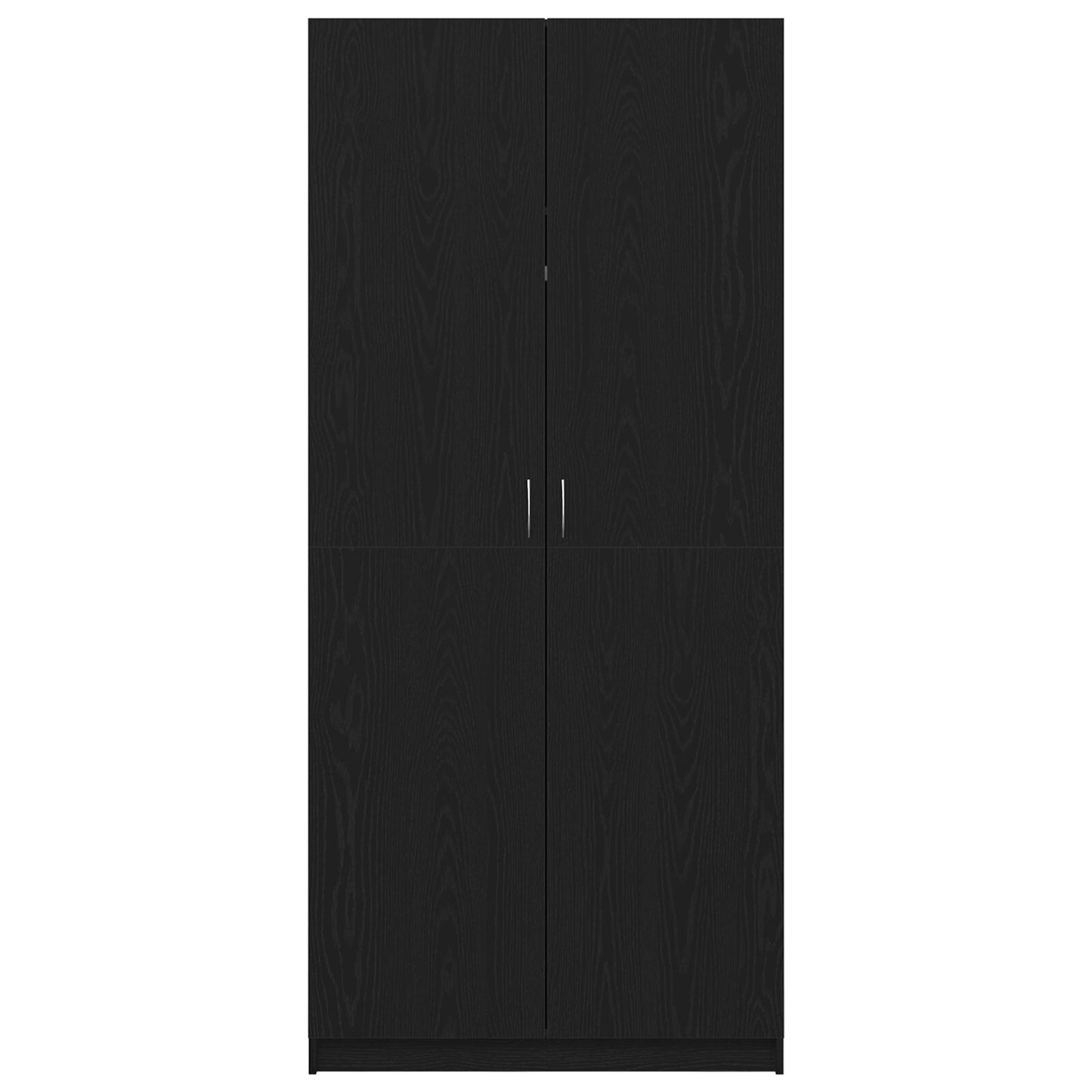 Kledingkast Zwart Eiken 90X52X200 Cm Behandeld Hout