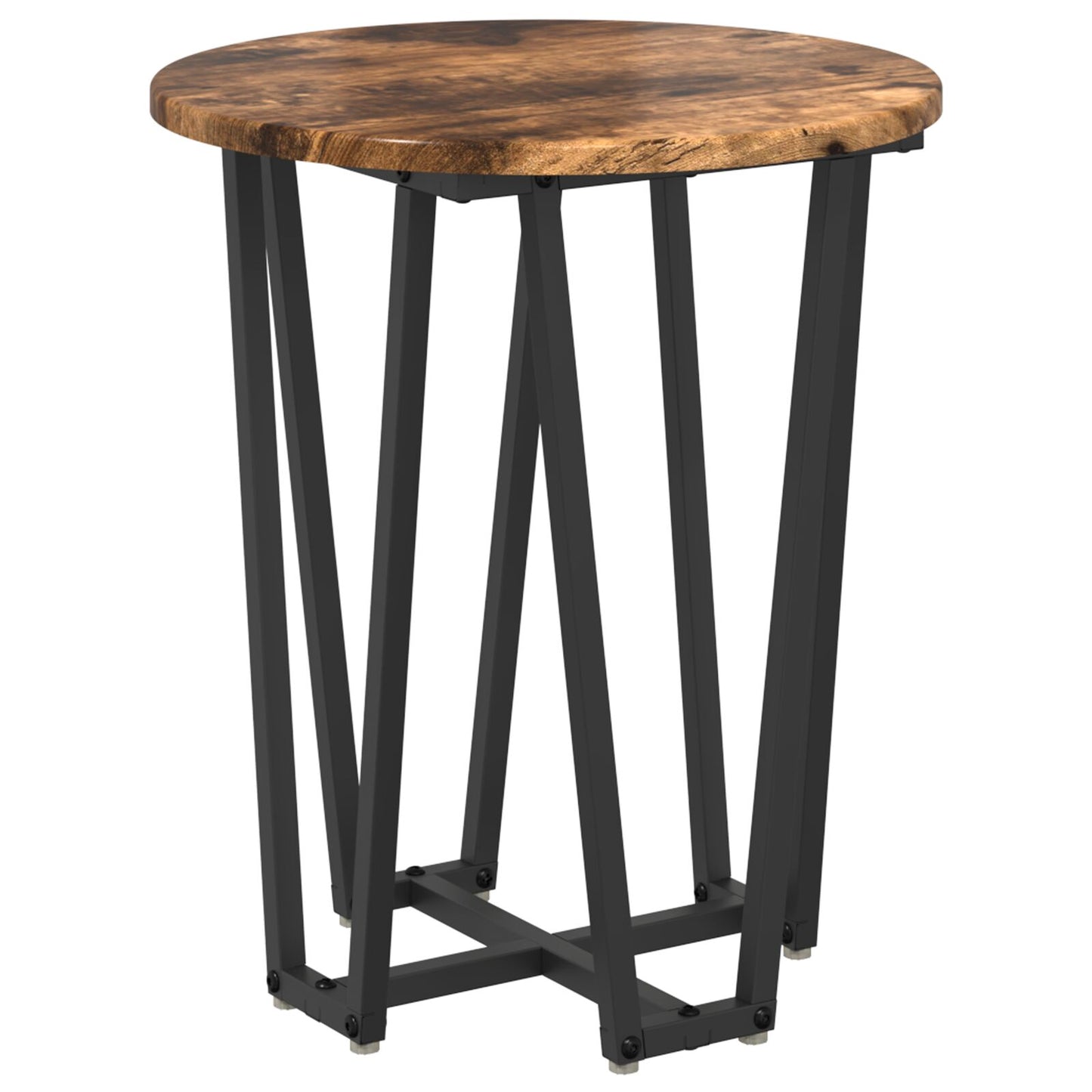Bijzettafel 2 Stuks Hout En Metaal Gerookt eiken