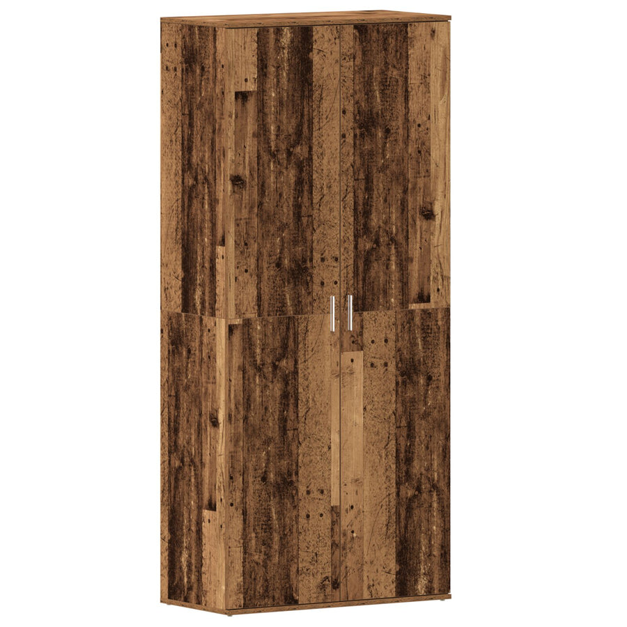 Schoenkast Oud Hout 80x39x180 cm Bewerkt Hout