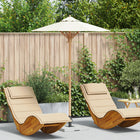 Tuinparasol Ø 270 cm bamboe crème