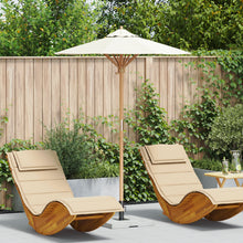 Tuinparasol 150X210 Cm Bamboe 150 x 150 x 210 cm Crème Wit
