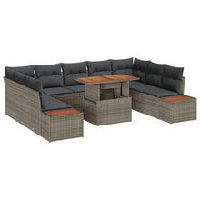 Tuin Sofa Set Set Van 6 Charcoal, Zacht Grijs, Licht Bruin