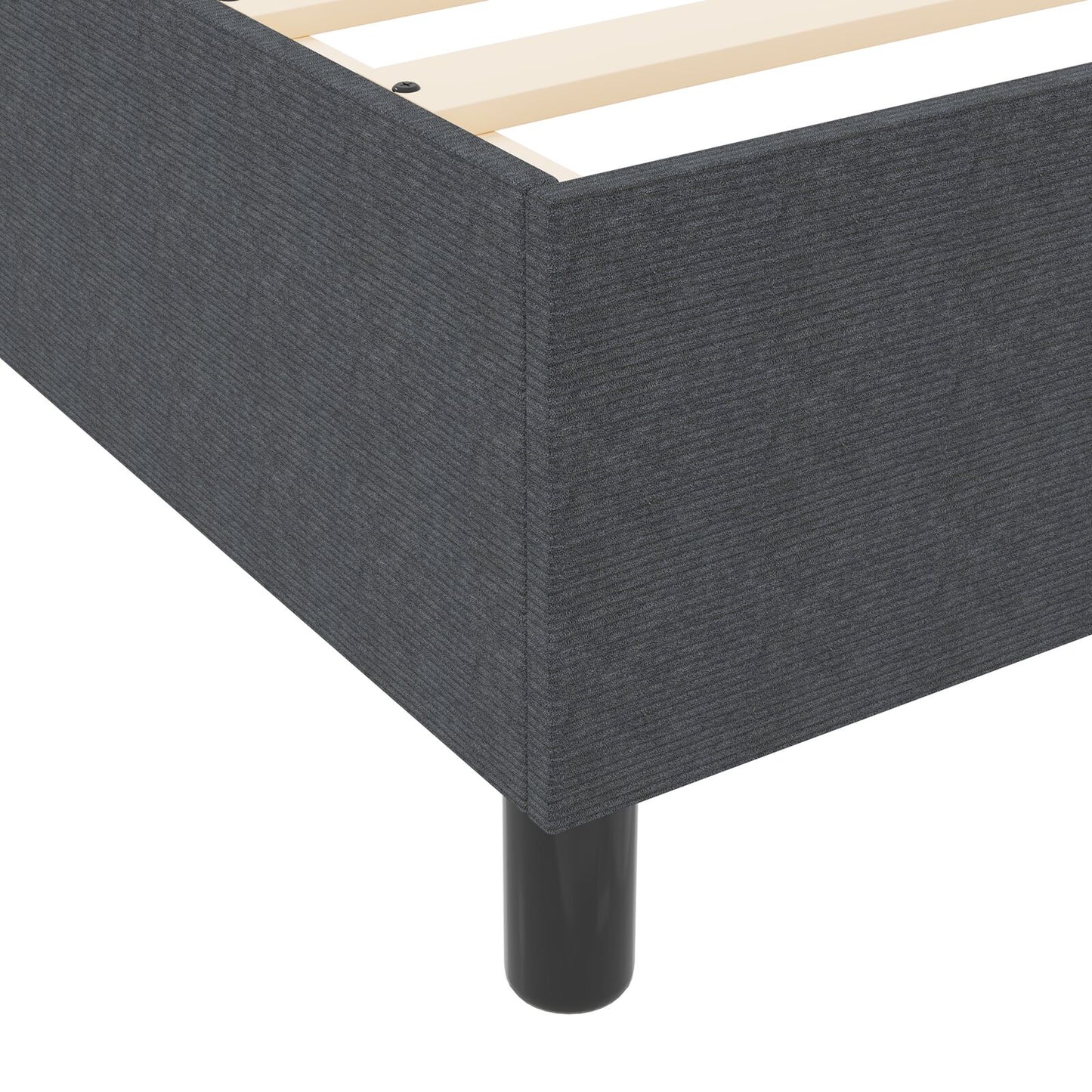 Boxspringbed Super King Corduroy Stof Donkergrijs 180 x 200 cm