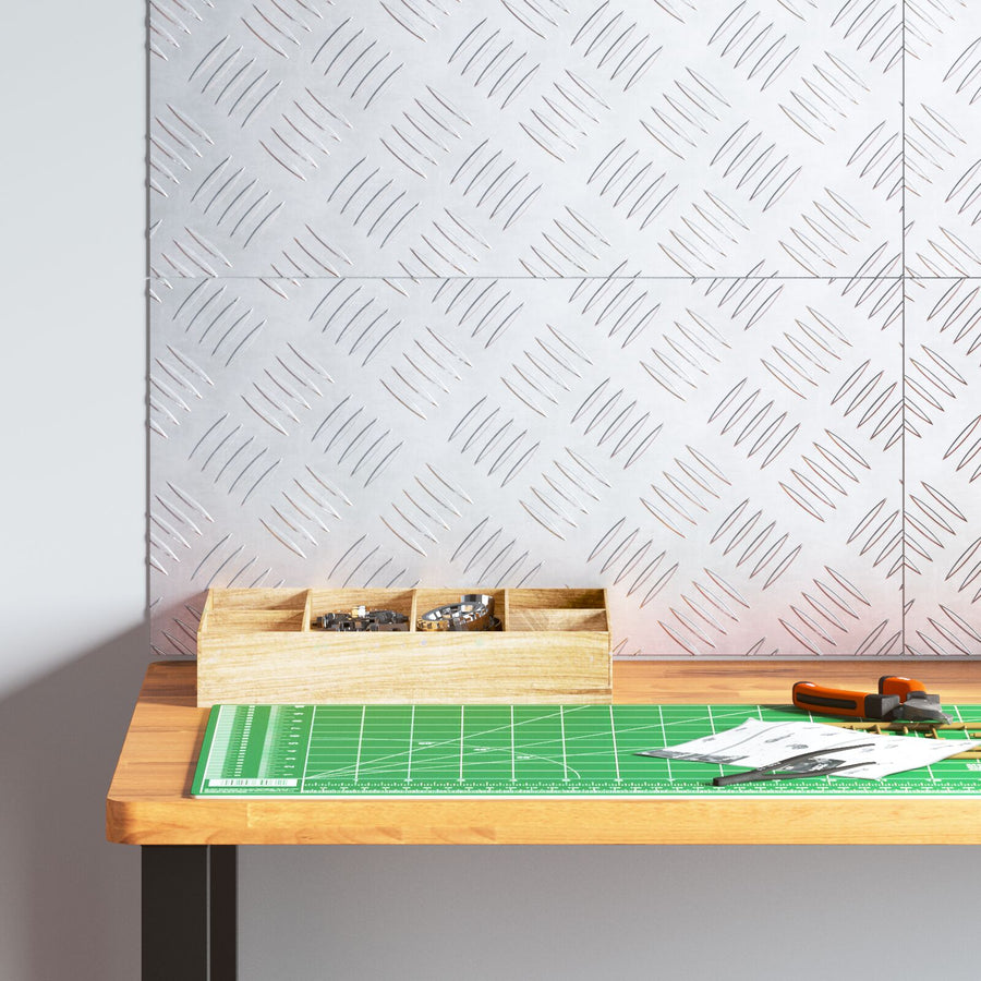 Aluminium Checker Platen - 4 Pak, Anti-Slip, 50X25 Cm 50 x 25 x 0.2 cm Rechthoekig