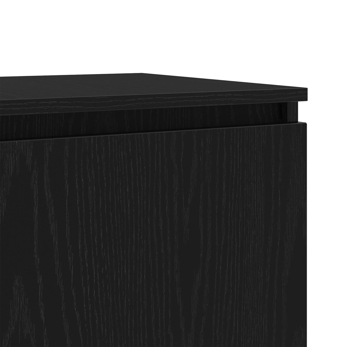 Tv-Meubel Met Led-Verlichting - Zwart Eiken - 140X40X35,5 Cm - Bewerkt Hout