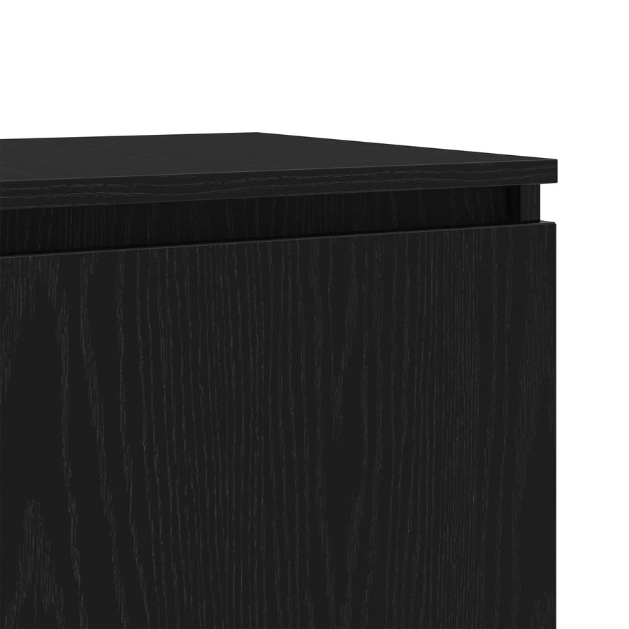 Tv-Meubel Met Led-Verlichting - Zwart Eiken - 140X40X35,5 Cm - Bewerkt Hout