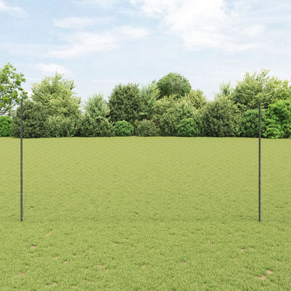 Hekpalen 22 Stuks U-Kanaal Grijs 150 Cm Staal,  Zeshoekig Hek Grijs 1.5X50 M Staal