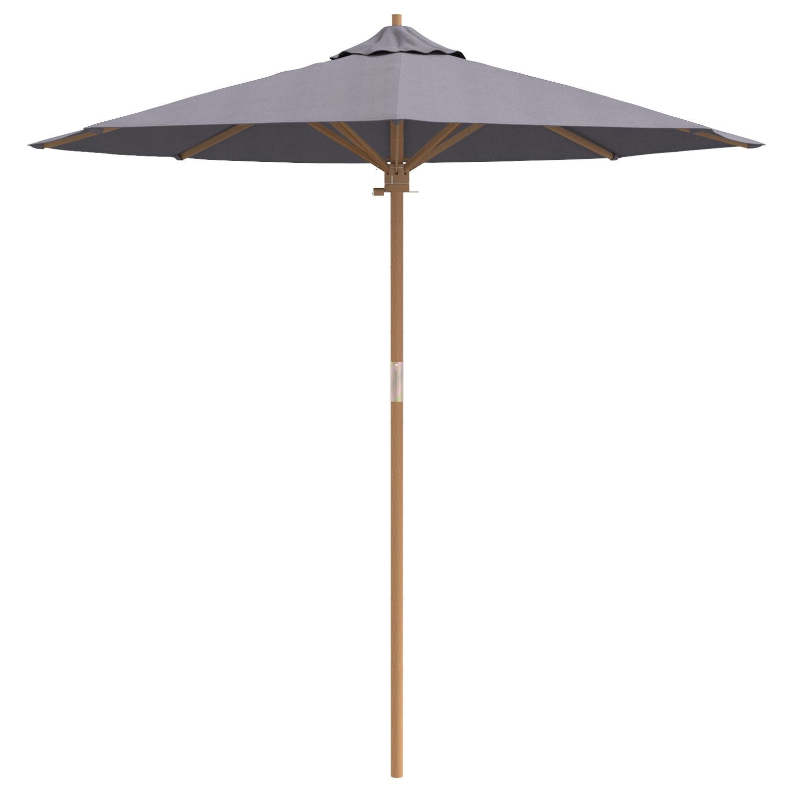 Tuinparasol 217X230 Cm Bamboe 217 x 217 x 230 cm Donkergrijs