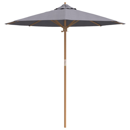 Tuinparasol 217X230 Cm Bamboe 217 x 217 x 230 cm Donkergrijs