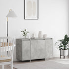 Dressoir 120x41x75 cm bewerkt hout betonlook grijs
