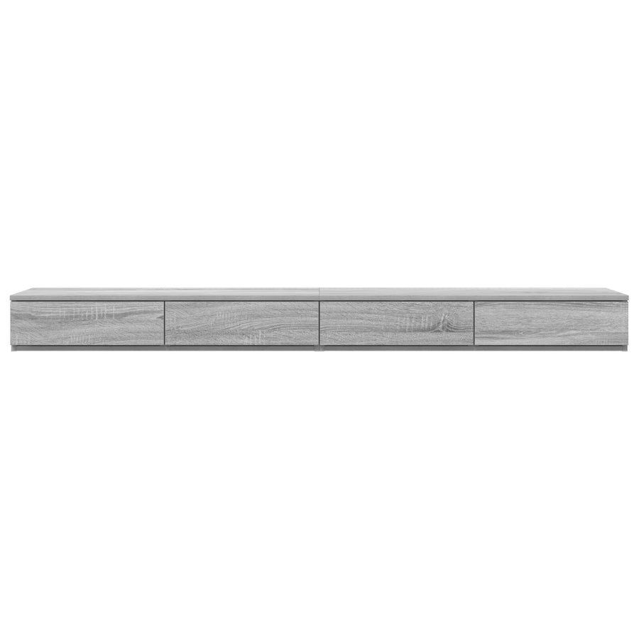 Bedladen 180X36,5X16,5 Cm Gelaagd Hout Grijs sonoma 180 x 36.5 x 16.5 cm