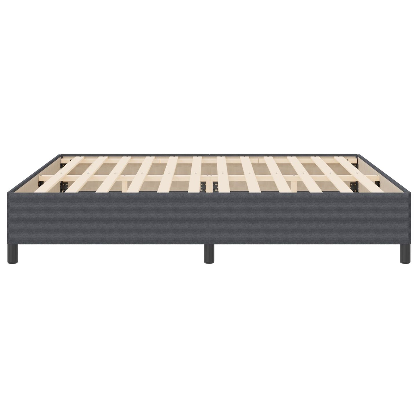Bedframe Corduroy Stof Donkergrijs 200 x 200 cm