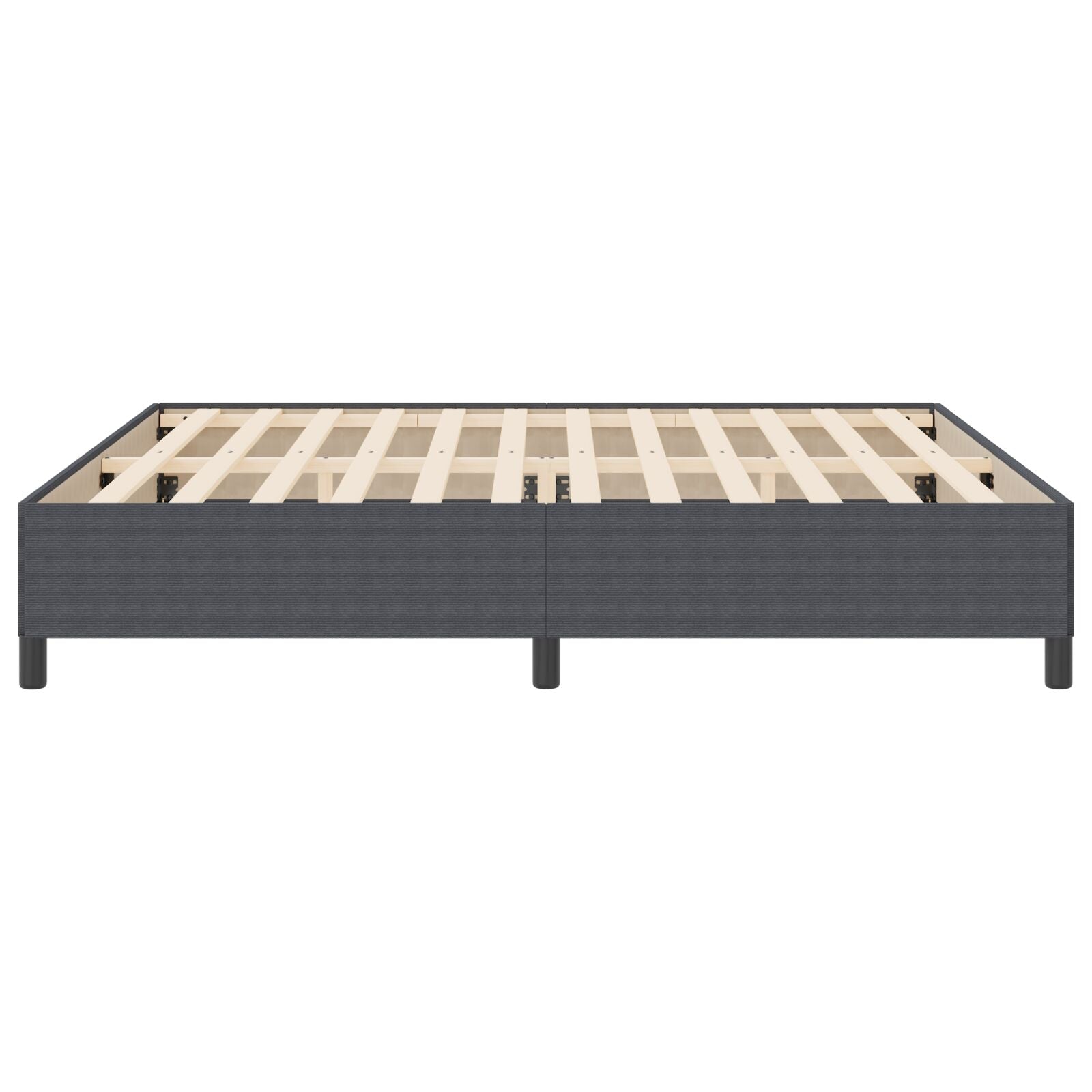 Bedframe Corduroy Stof Donkergrijs 200 x 200 cm