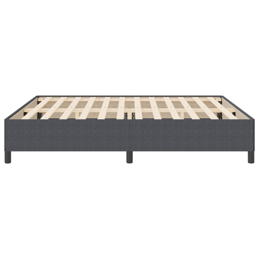Bedframe Corduroy Stof Donkergrijs 200 x 200 cm