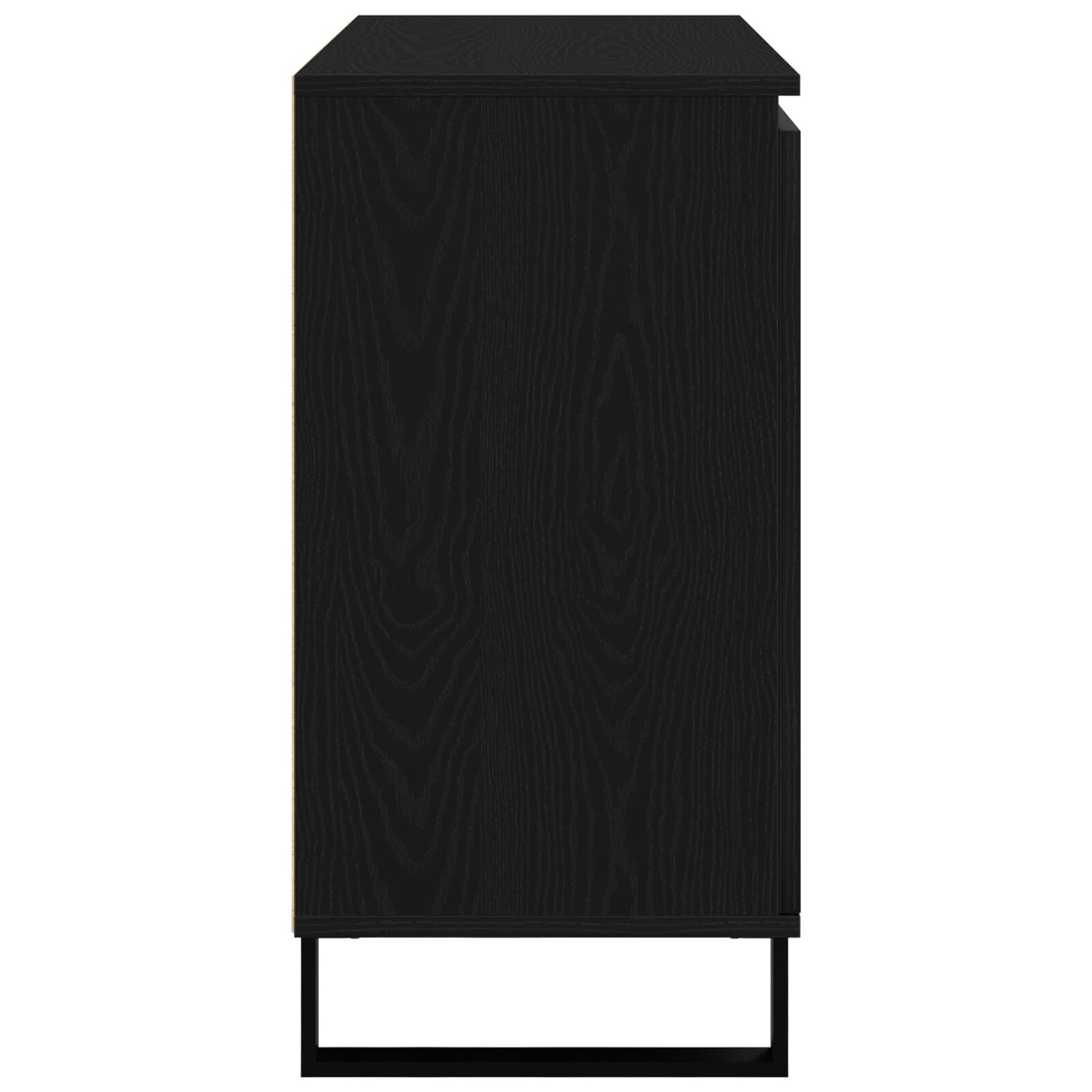 Dressoir Zwart Eiken 104X35X70 Cm Gelaagd Hout