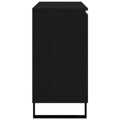 Dressoir Zwart Eiken 104X35X70 Cm Gelaagd Hout
