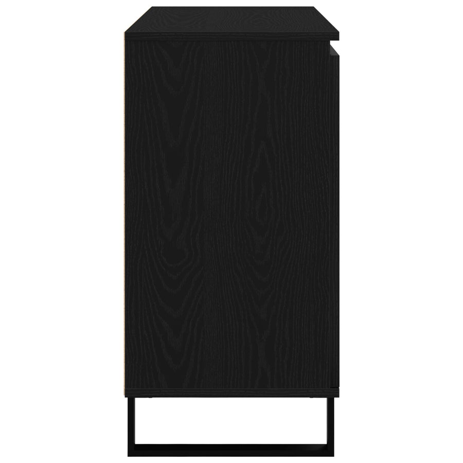 Dressoir Zwart Eiken 104X35X70 Cm Gelaagd Hout
