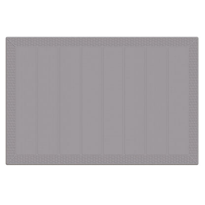 7-Delige Tuindining Set Met Kussens Licht Grijs Poly Rattan