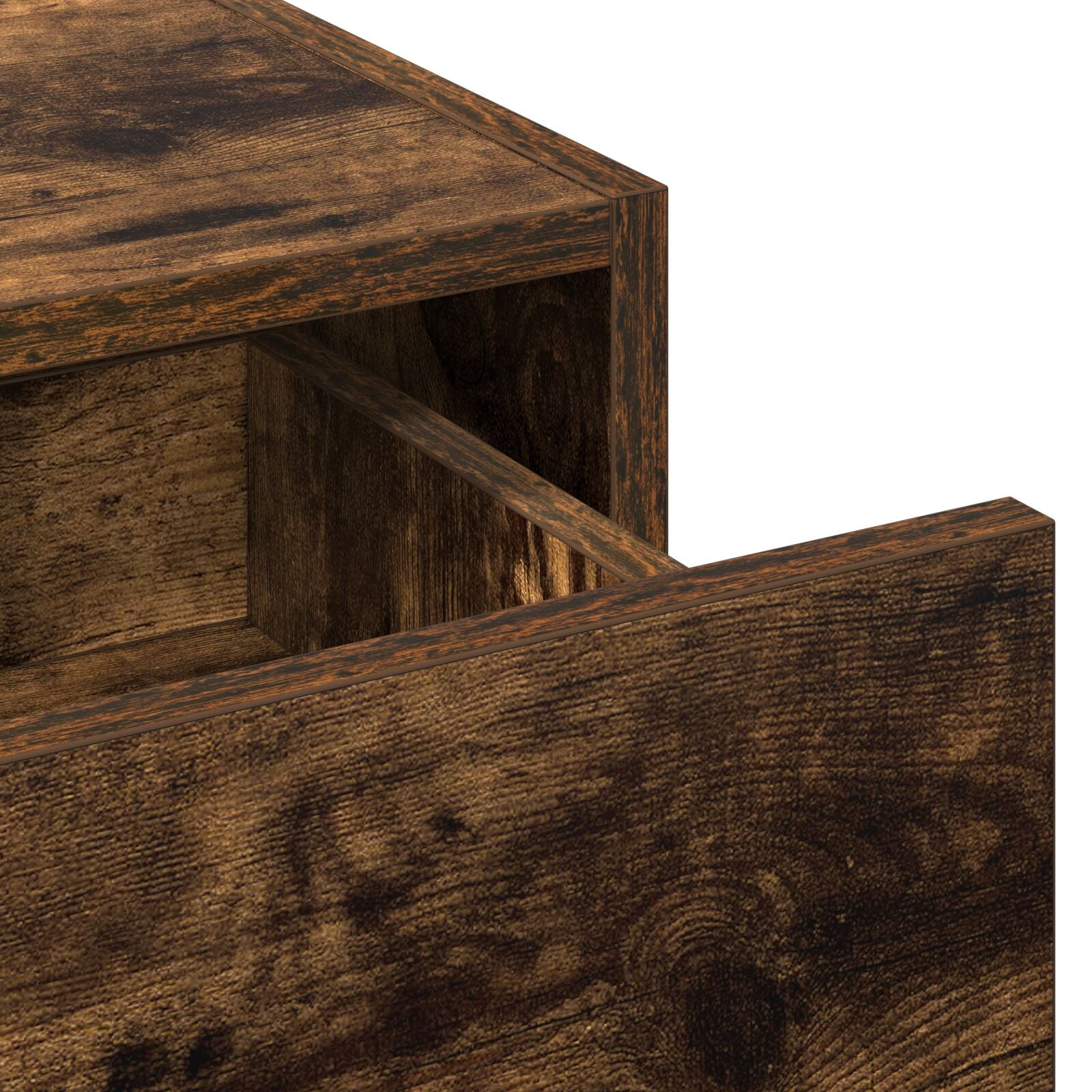 Wandkaptafel 60 x 40 x 70 cm Gerookt eiken zonder LED