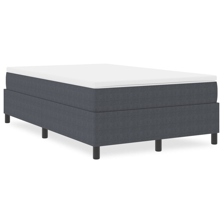 Boxspringbed Klein Dubbel Katoen Donkergrijs 120 x 190 cm