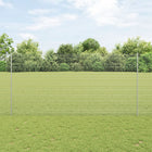 Fence with Pole Silver 1.5 x 10 m Steel