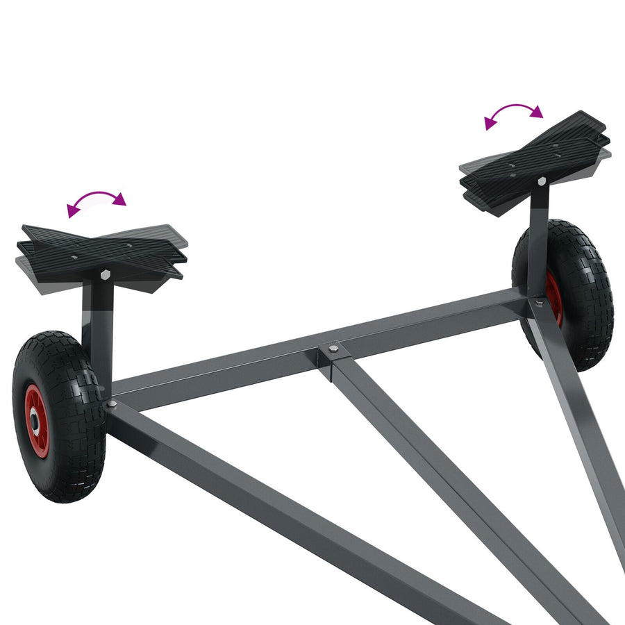 Boottrailer 212-302 Cm Instelbare Lengte 160 Kg Staal