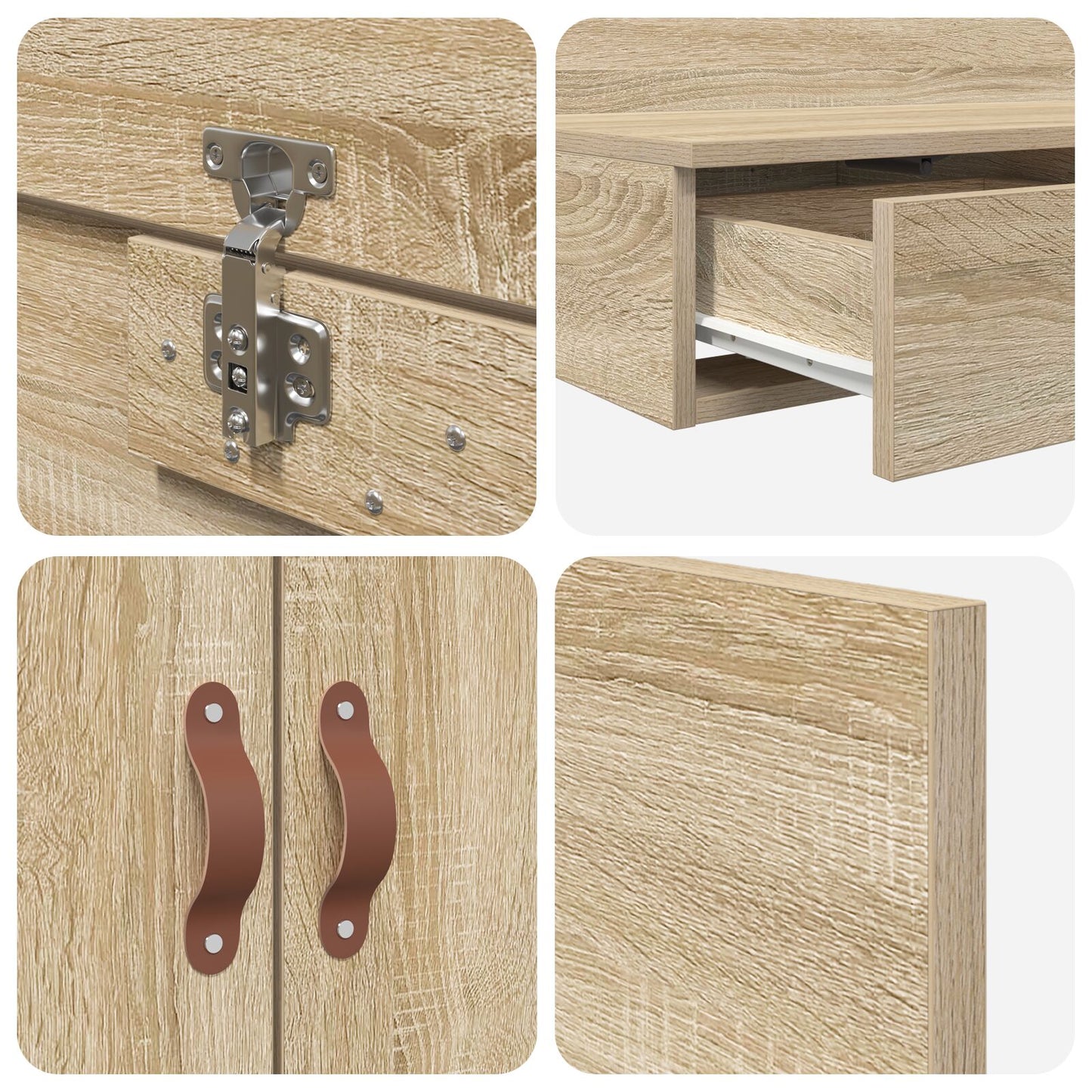 Opbergbedframe Sonoma Eiken Bewerkt Hout 236,5 X 100 X 31,5 Cm Artisanaal Eiken