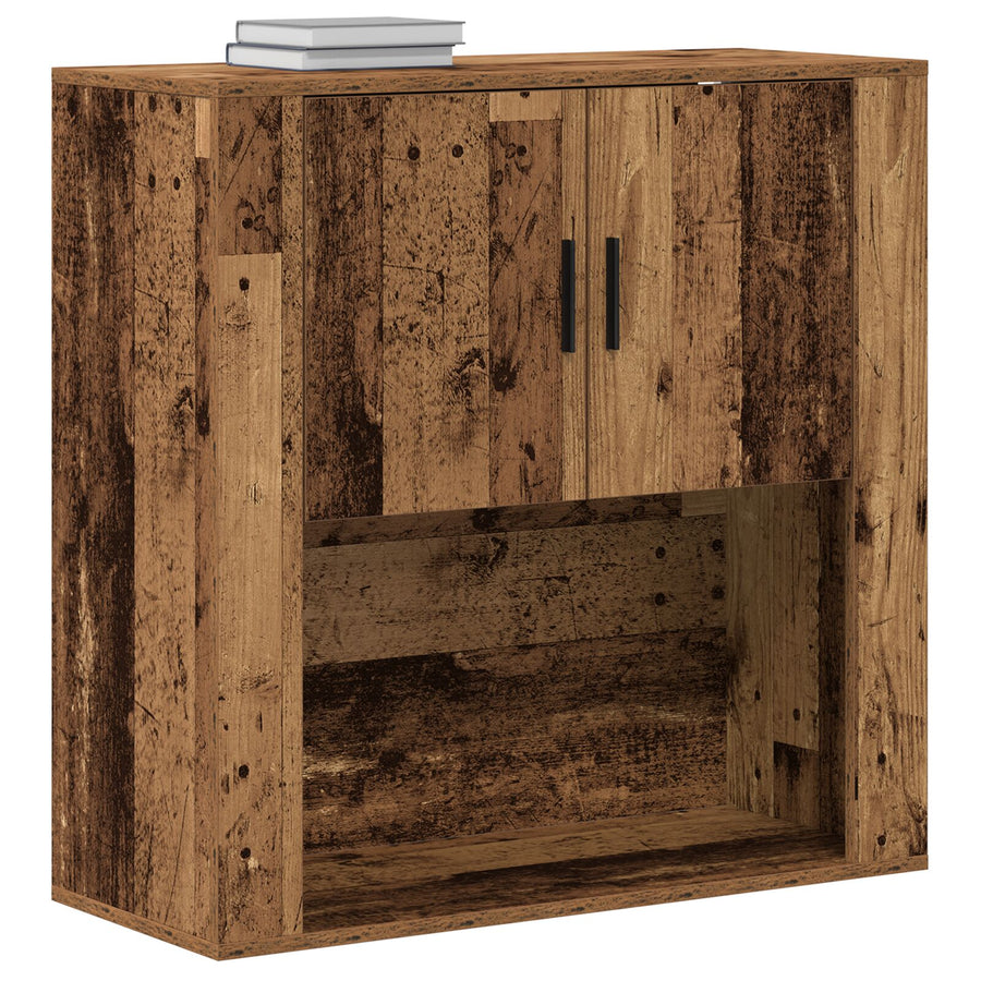 Wandkast 80X33X80 Cm Geengineerd Hout Oud hout