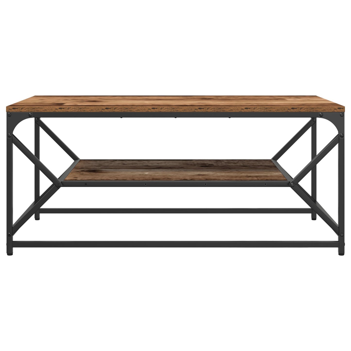 Salontafel Met Opbergplank Geengineerd Hout Oud hout 90 x 50 x 40 cm