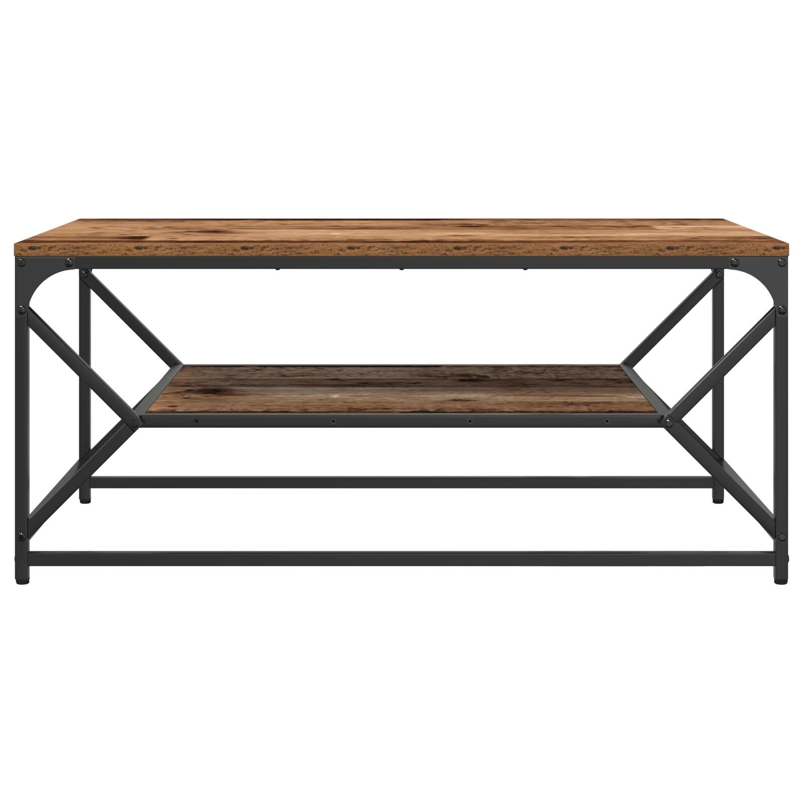 Salontafel Met Opbergplank Geengineerd Hout Oud hout 90 x 50 x 40 cm