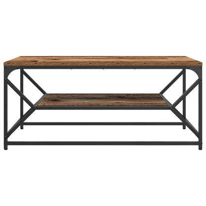 Salontafel Met Opbergplank Geengineerd Hout Oud hout 90 x 50 x 40 cm