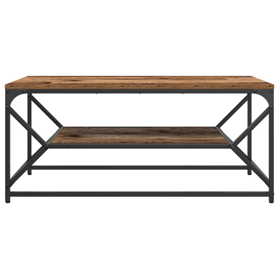 Salontafel Met Opbergplank Geengineerd Hout Oud hout 90 x 50 x 40 cm