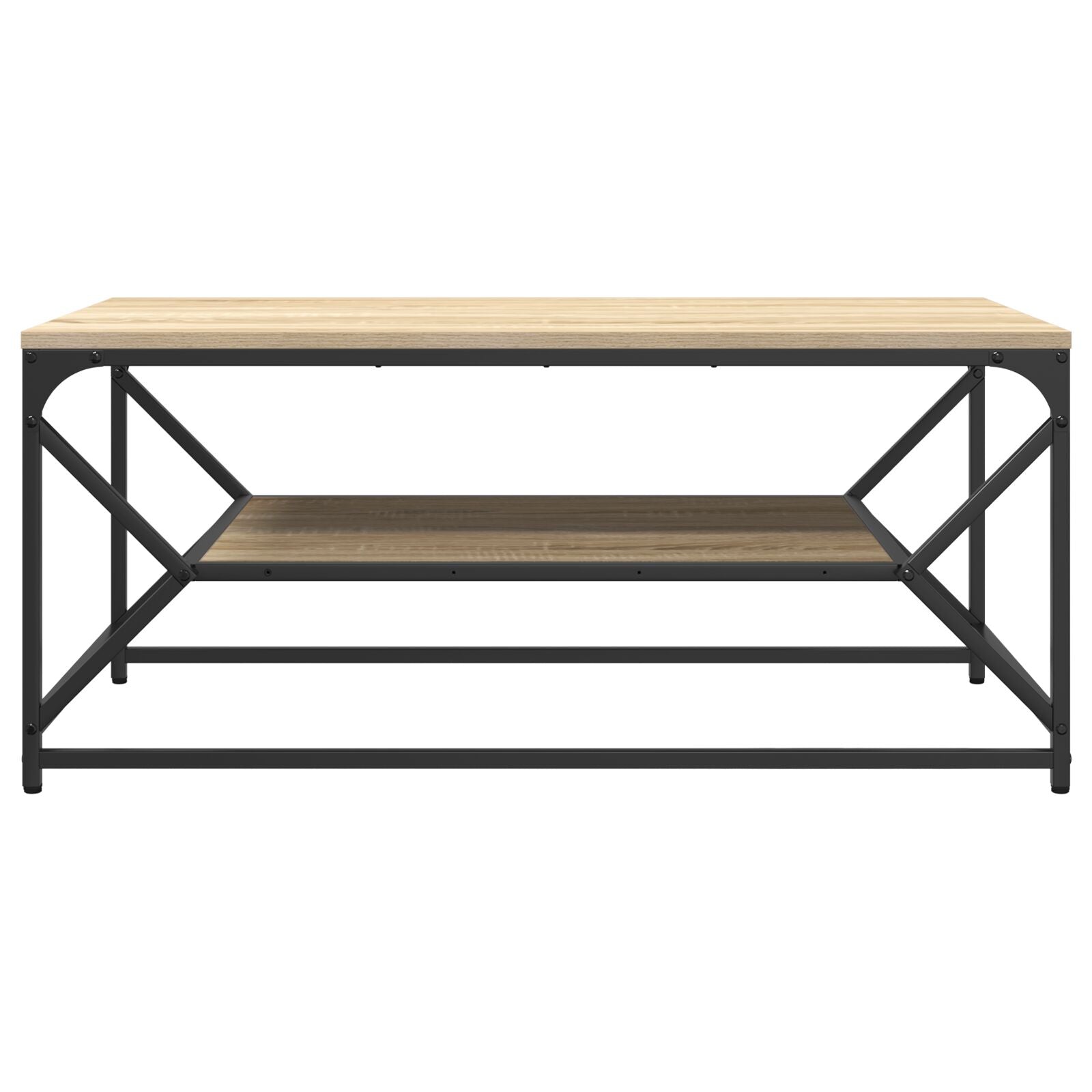 Salontafel Met Plank Bewerkt Hout Sonoma Eiken 90 x 50 x 40 cm