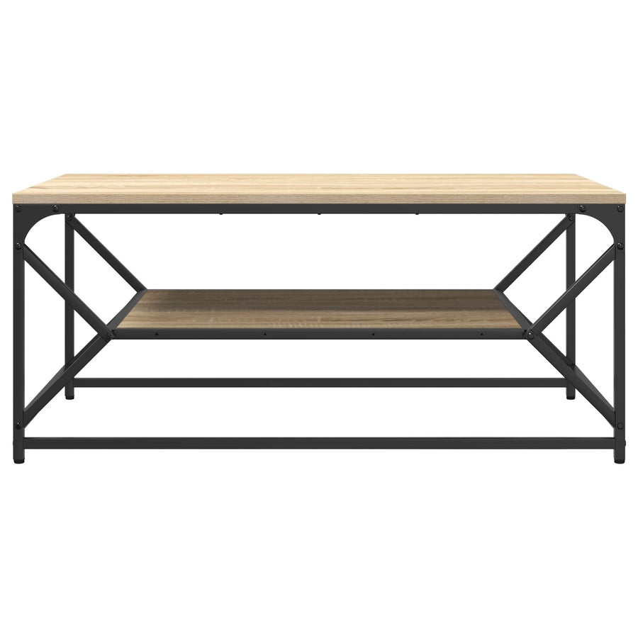 Salontafel Met Plank Bewerkt Hout Sonoma Eiken 90 x 50 x 40 cm