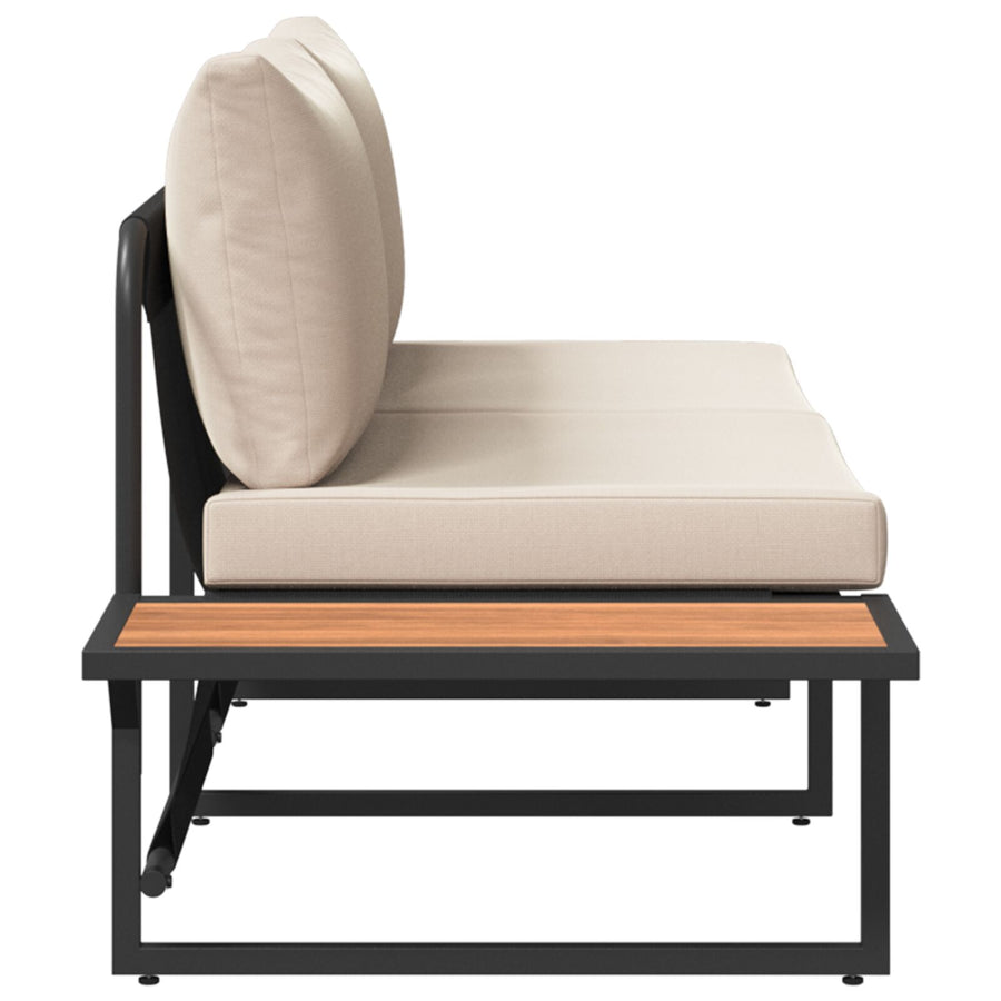 2-Zits Tuinbank Met Kussens Taupe